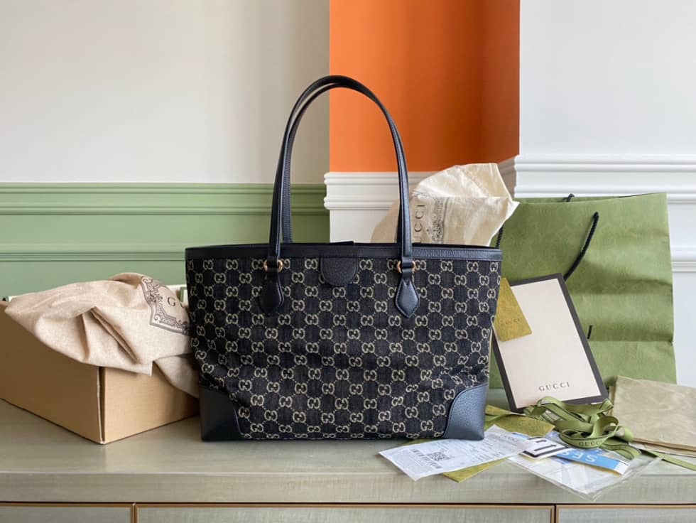 Gvc*1 Ophidia Medium GG Svp*me Canvas Tote Bag 631685 Replica