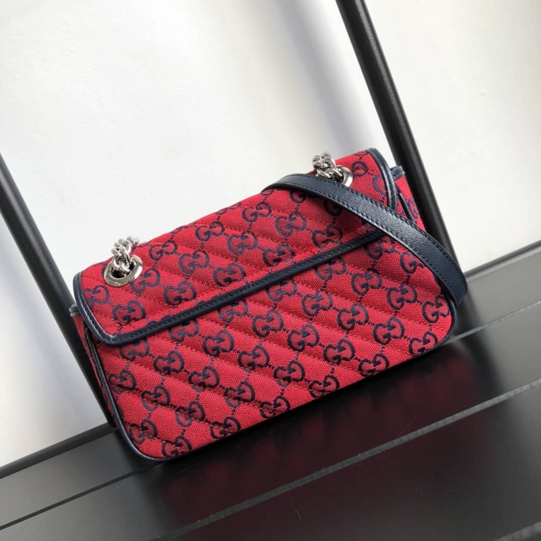 Gvc*1 GG Marmont Mini Matelasse Shoulder Bag Replica Red 446744