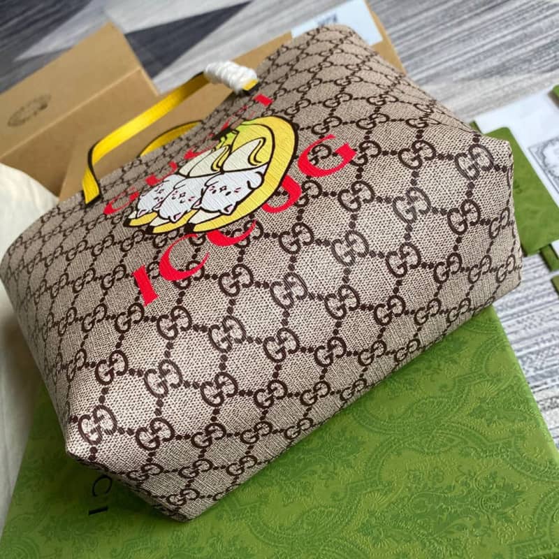 Gvc*1 Children GG Svp*me Canvas Replica Tote Brown 410812