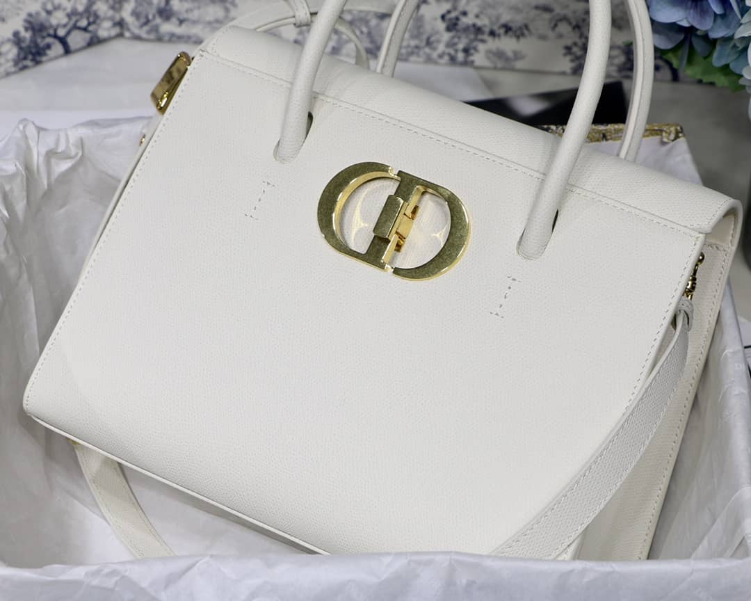 Chr1st1an D10r Box Calfskin Large St. Honore Tote