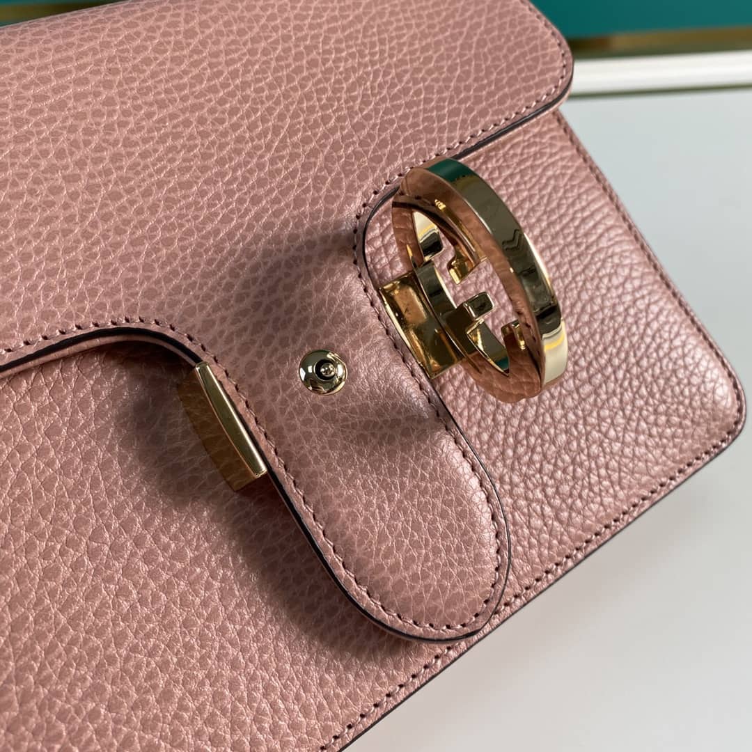 Gvc*1 Interlocking Leather Chain Crossbody Bag Replica 510304