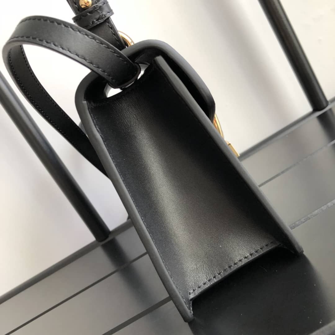 Gvc*1 Sylvie Leather Mini Shoulder Bag Replica White Black 470270