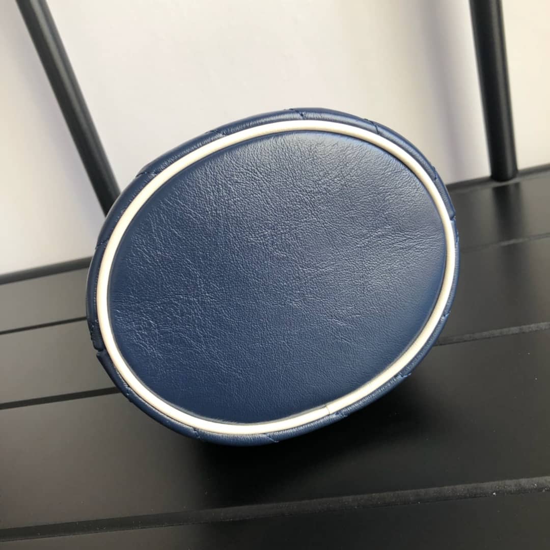 Gvc*1 GG Marmont Mini Bucket Crossbody Bag Replica Blue 575163