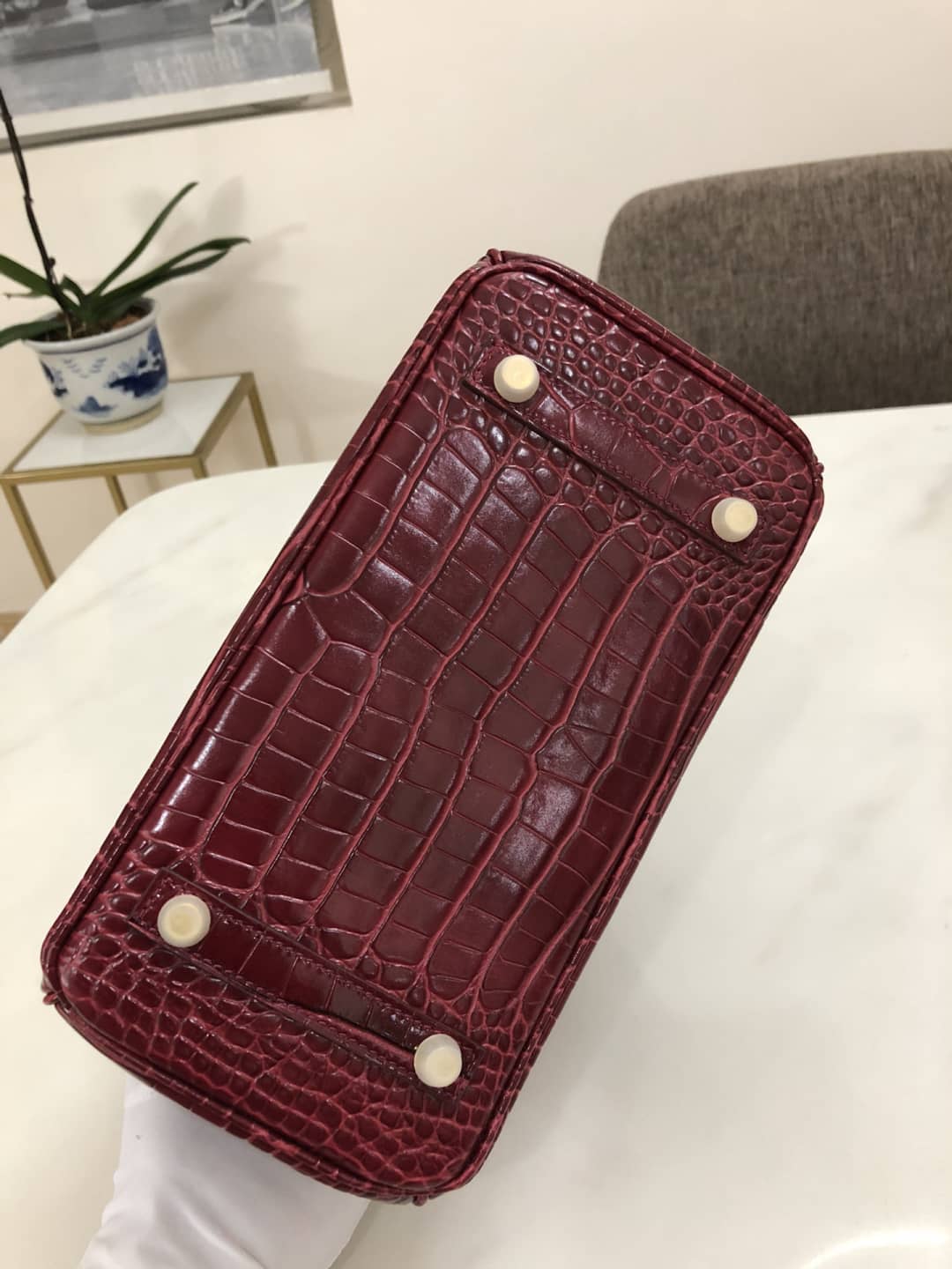 Best Replica H**me5 Birkin 25CM Crocodile Shiny Replica Bag(ColaReps)