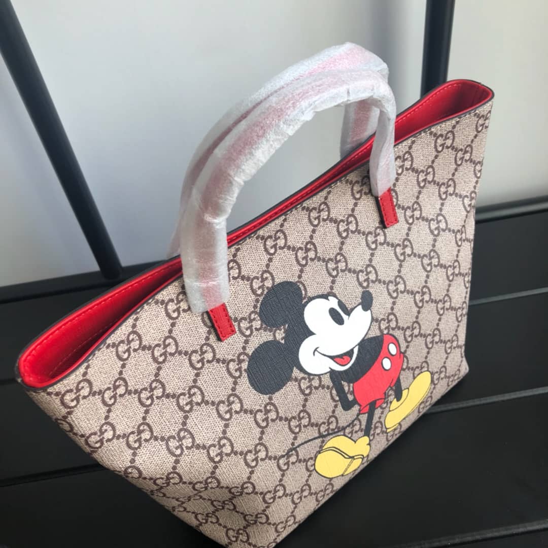 Gvc*1 Children GG Svp*me Canvas Replica Tote Brown 410812