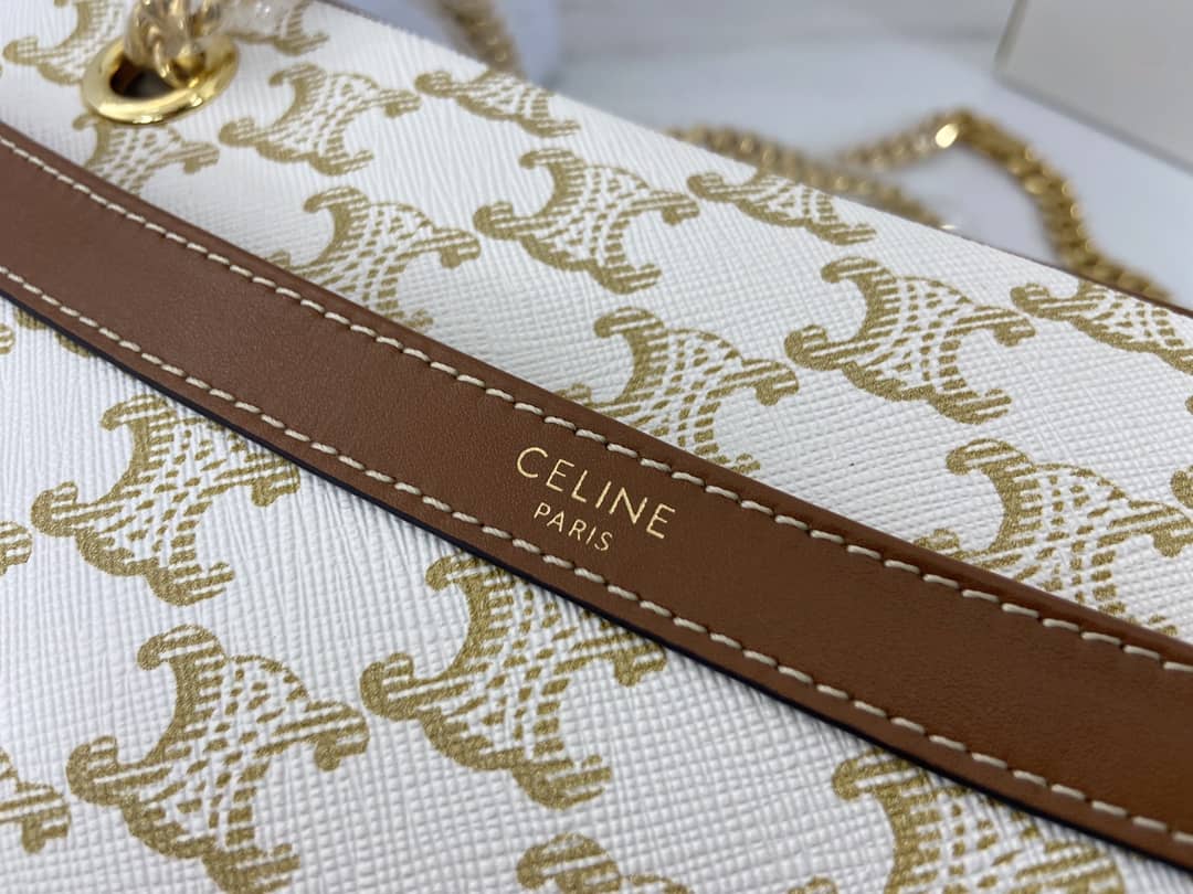 Ce1i*e Bag Dupe Triomphe Canvas Calfskin Small Patapans Bag