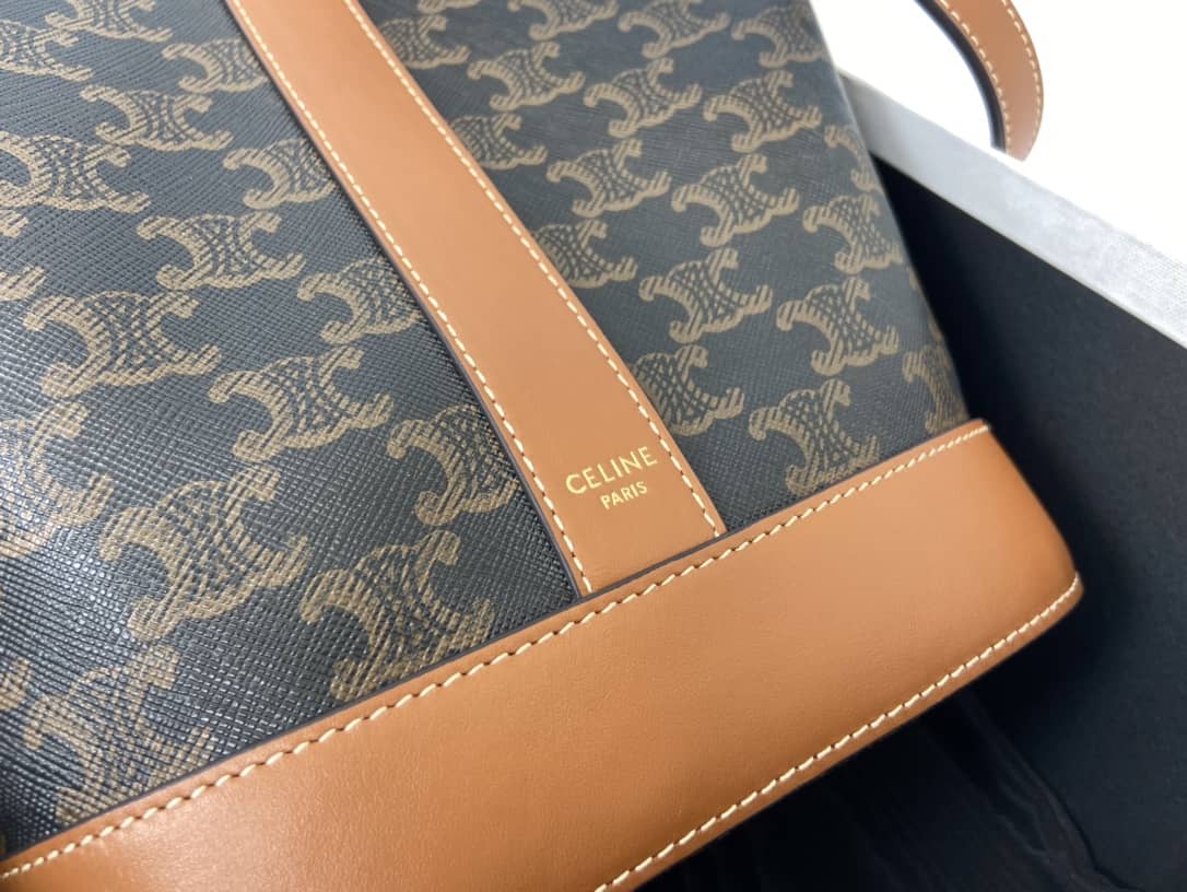 Ce1i*e Teen Triomphe Canvas Replica Bucket Bag