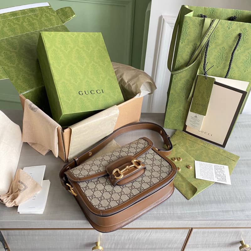 Gvc*1 Horsebit 1955 Shoulder Bag Replica Brown 602204