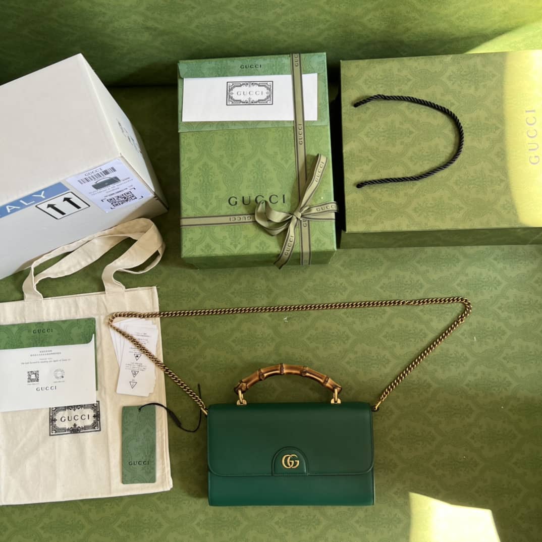 Gvc*1 GG Large Top Handle Bag With Bamboo 675795 Replica