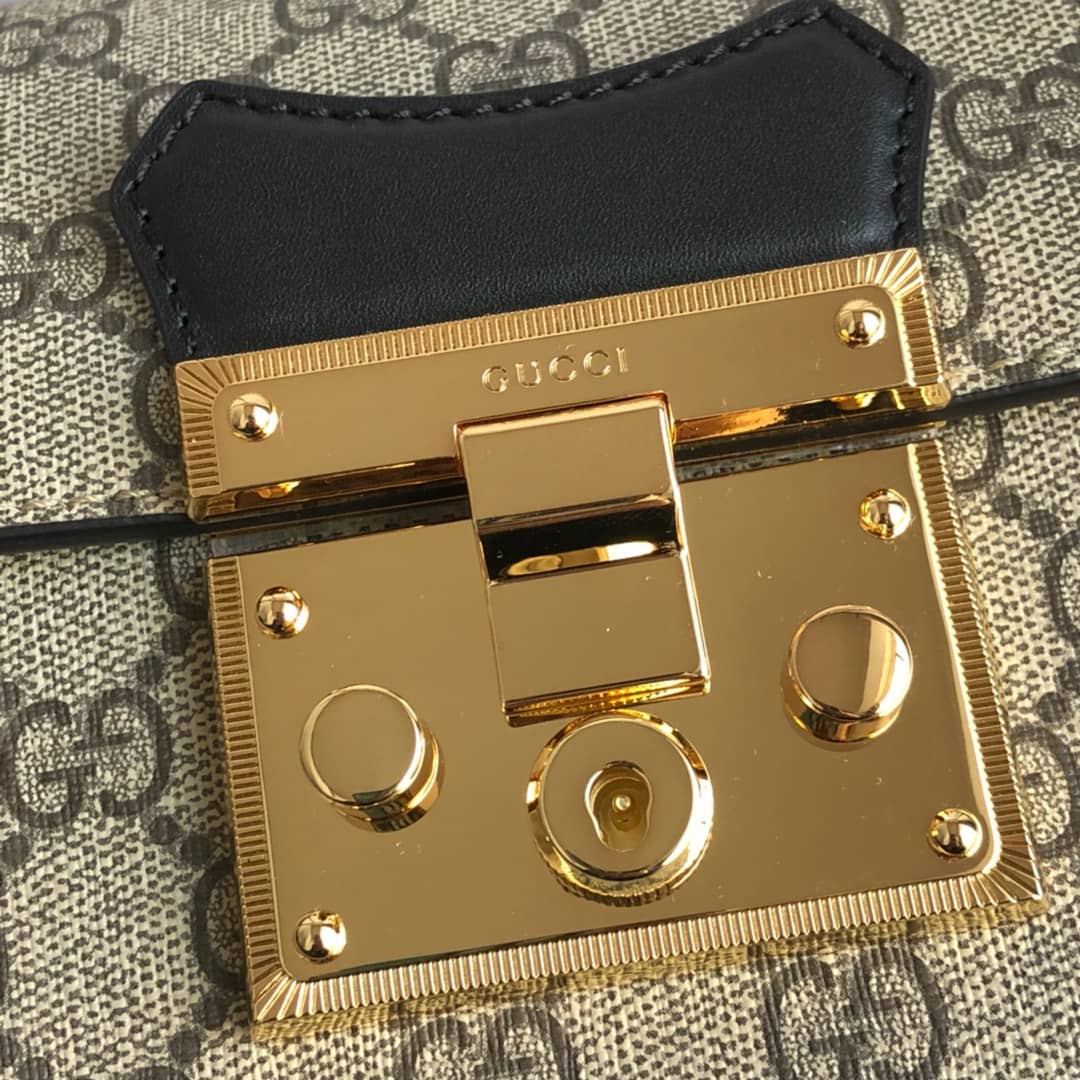 Gvc*1 Padlock GG Small Bamboo Shoulder Bag Replica Brown 603221