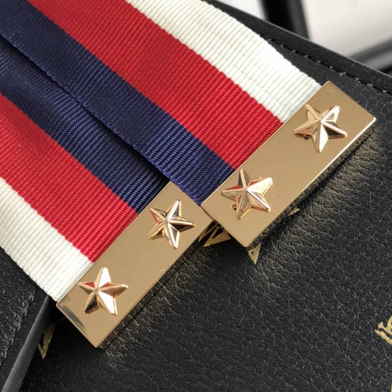 Gvc*1 Sylvie Small Leather Shoulder Bag Replica Black 524405