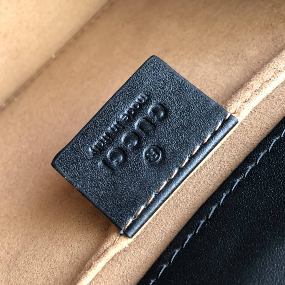 Gvc*1 Sylvie Leather Mini Chain Shoulder Bag Replica Black 431666