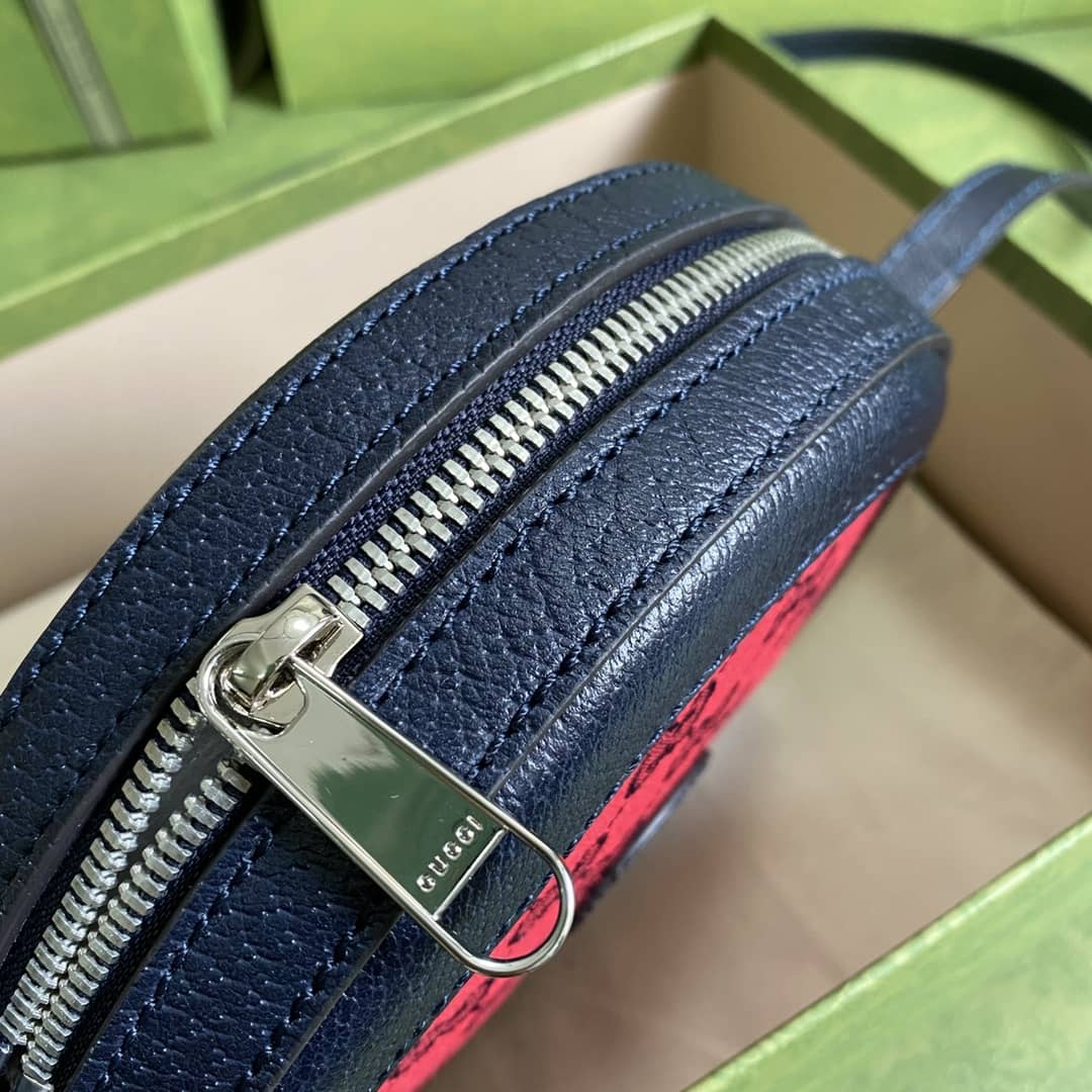 Gvc*1 GG Multicolor Round Shoulder Bag Red Replica 658825