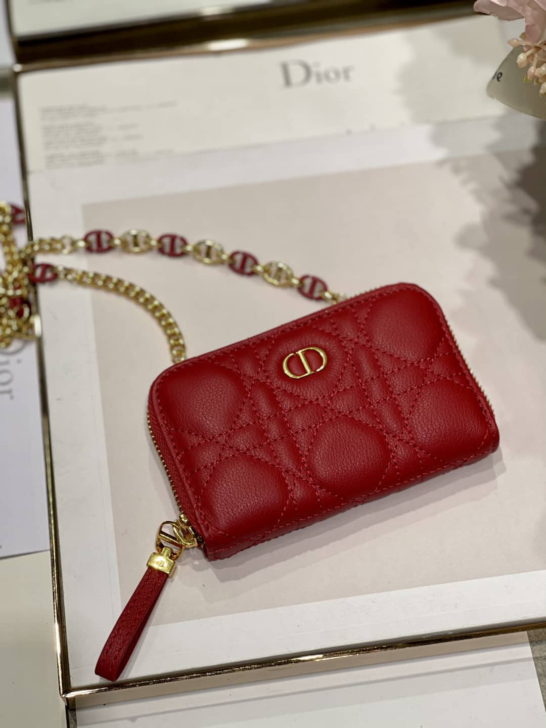 Top Chr1st1an D10r Replica Zipper Wallet