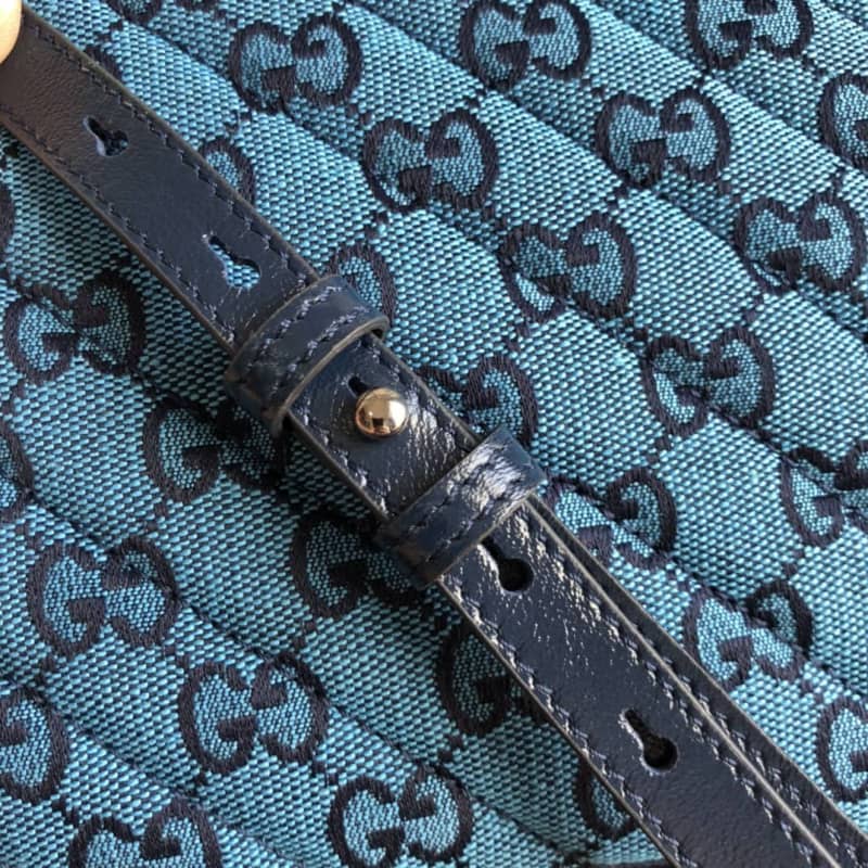 Gvc*1 GG Marmont Small Shoulder Handbag Camera Bag Replica Blue 447632