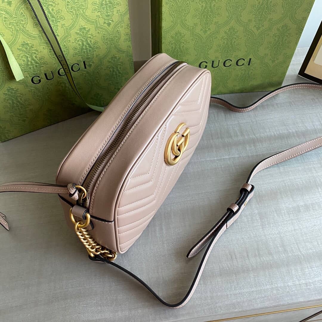 Gvc*1 Handbag Dupes GG Marmont Small Shoulder Handbag Camera Bag Replica Pink 447632