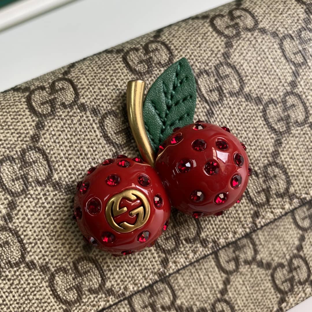 Gvc*1 Svp*me GG Mini Bag With Cherries Replica 481291
