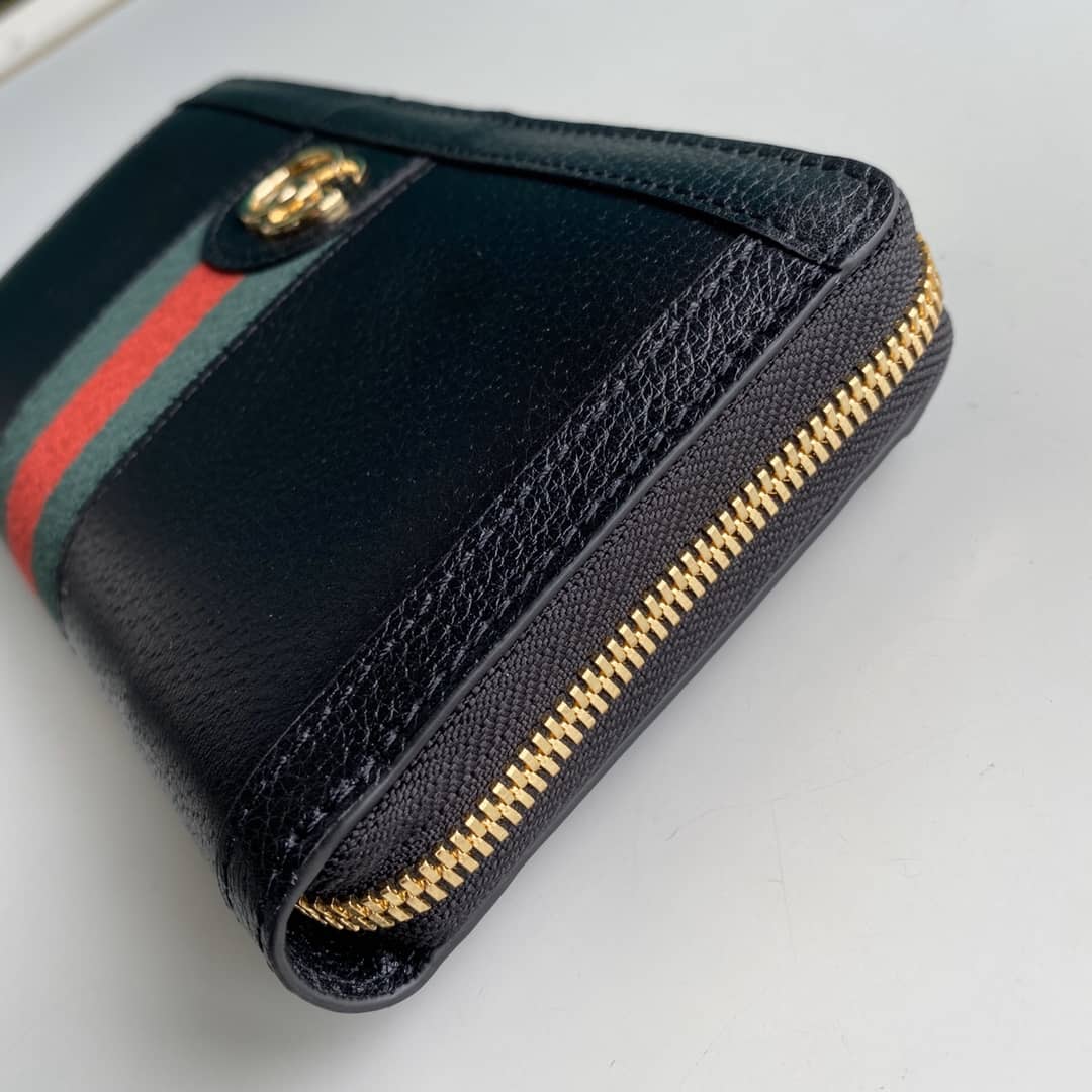 Gvc*1 Ophidia GG Zip Around Wallet Replica 523154