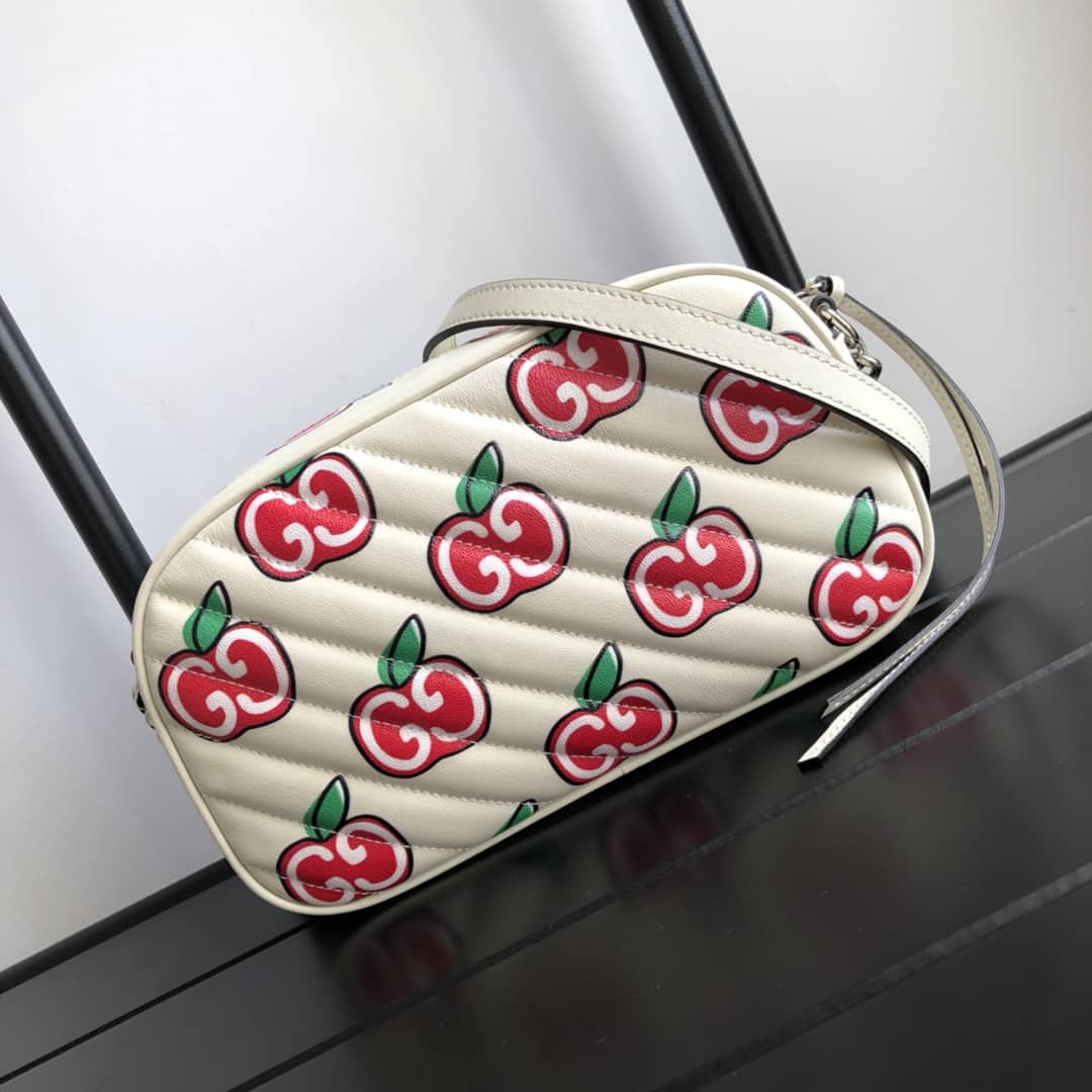 Gvc*1 GG Marmont Small Shoulder Handbag Camera Bag Replica White 447632