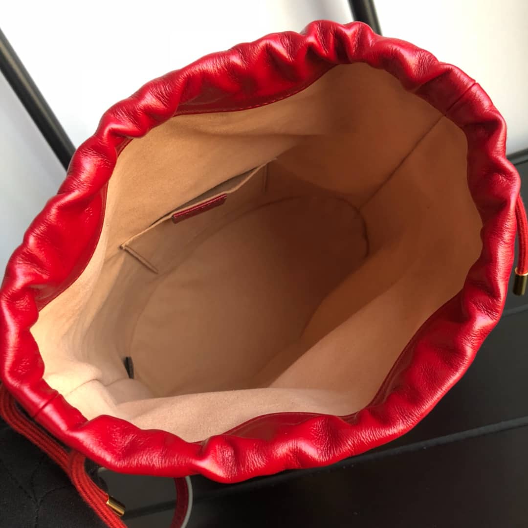 Gvc*1 1955 Horsebit Shoulder Bucket Bag Replica Red 602118