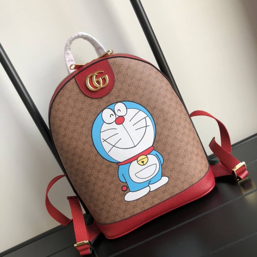 Gvc*1 Mini Doraemon Small GG Svp*me Canvas Replica Backpack 647816