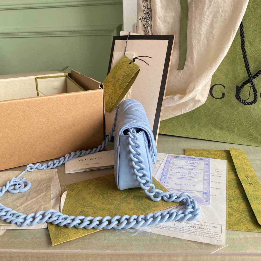 Gvc*1 GG Marmont Quilting S*per Mini 476433 Replica Crossbody Bag