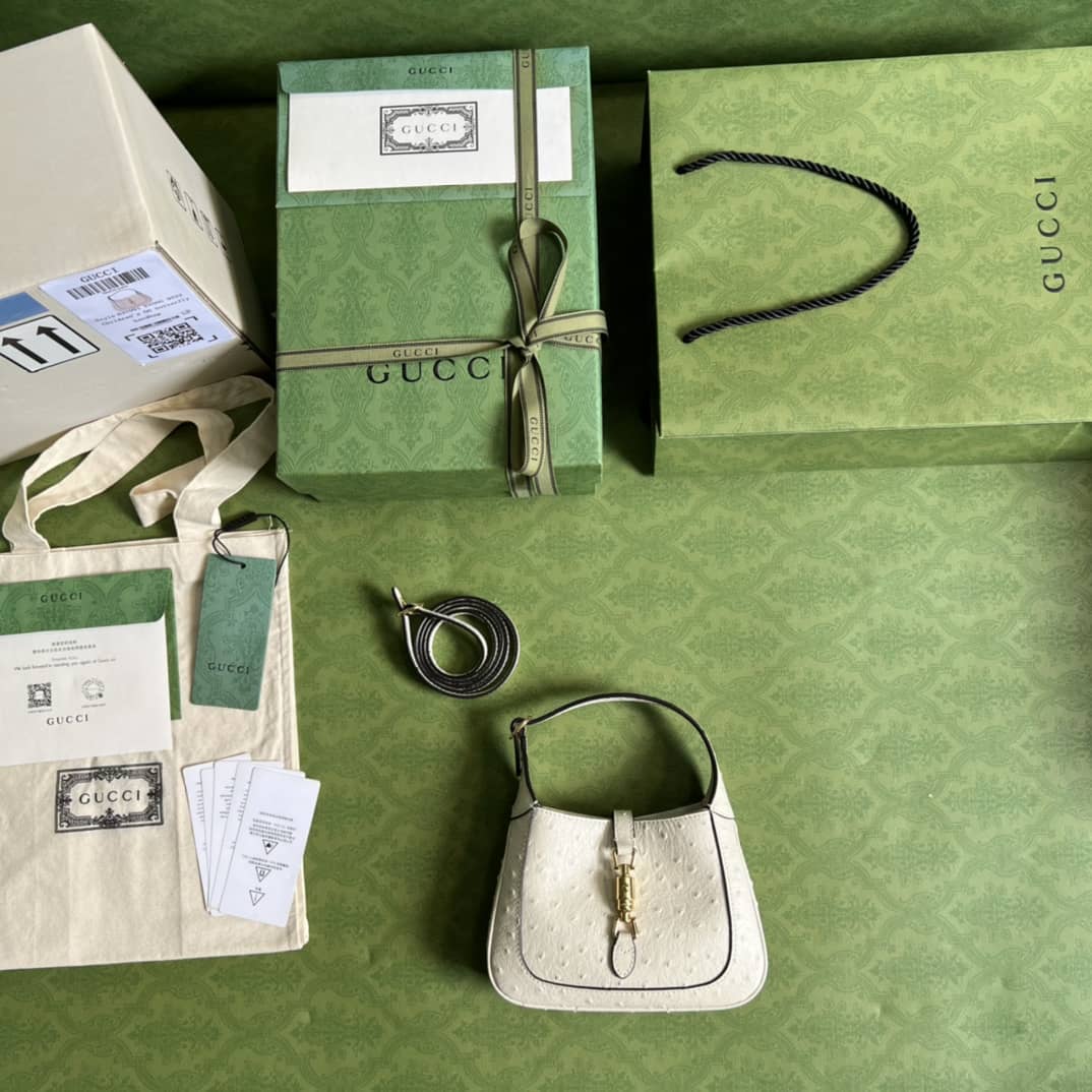 Gvc*1 Jackie 1961 Ostrich Mini Hobo 637091 Replica Shoulder Bag