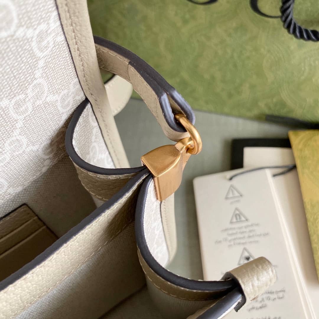 Gvc*1 Mini Shoulder Bag With Interlocking G White 671620 Replica