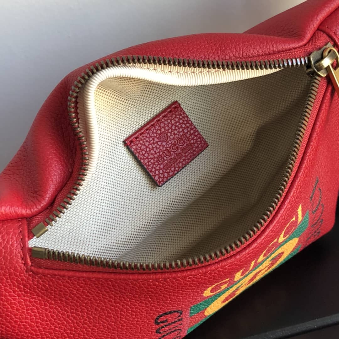 Gvc*1 Print Small Waist Body Belt Bag Replica Red 527792