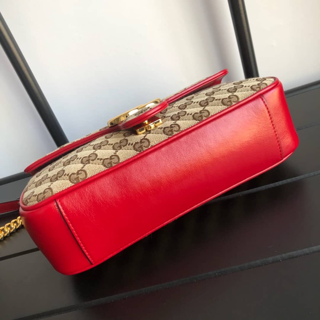 Gvc*1 GG Marmont Matelasse Shoulder Bag Replica Red 443497