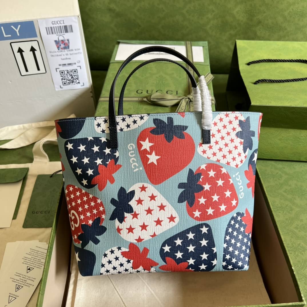 Gvc*1 Children Strawberry Star Print Tote 410812 Replica Bag