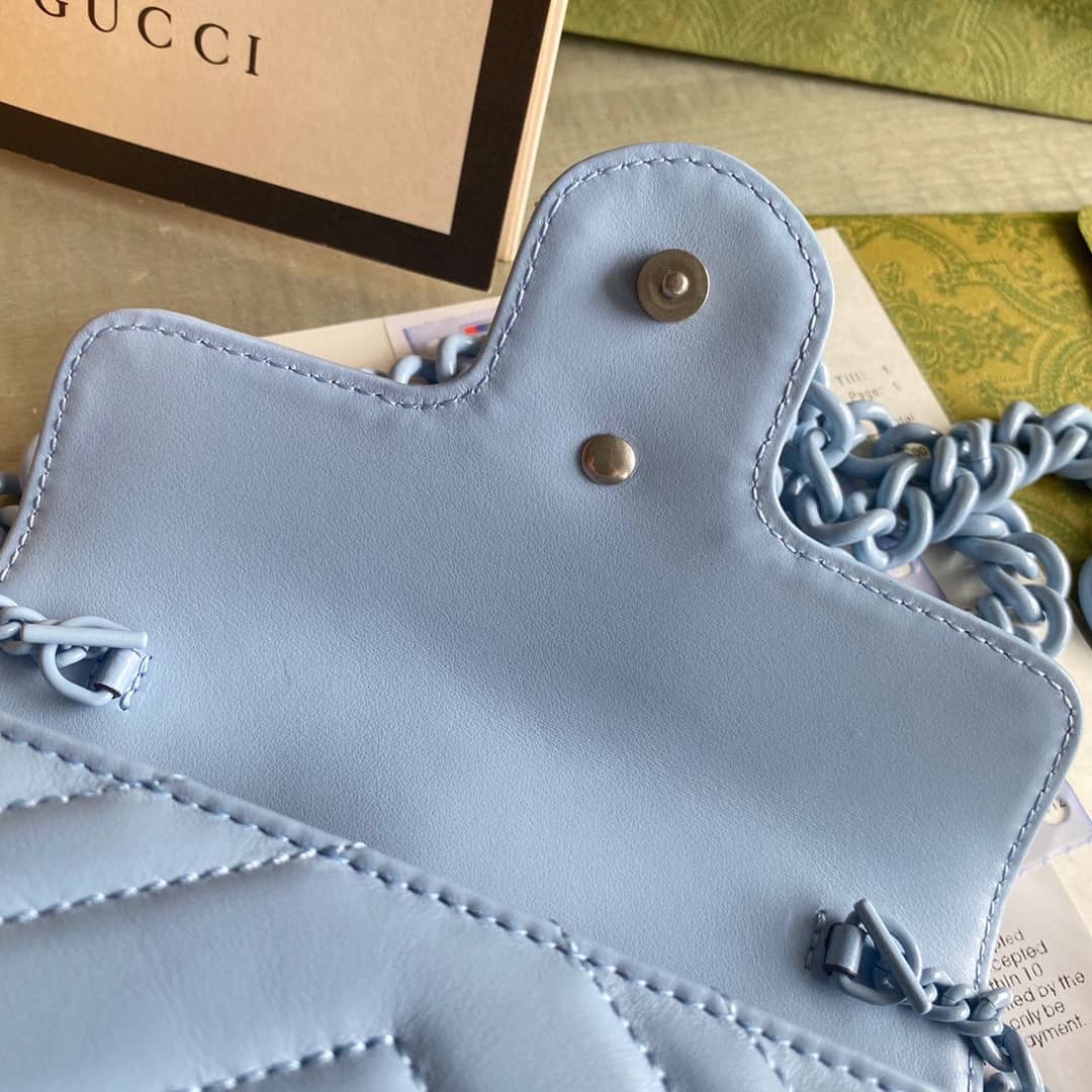 Gvc*1 GG Marmont Quilting S*per Mini 476433 Replica Crossbody Bag