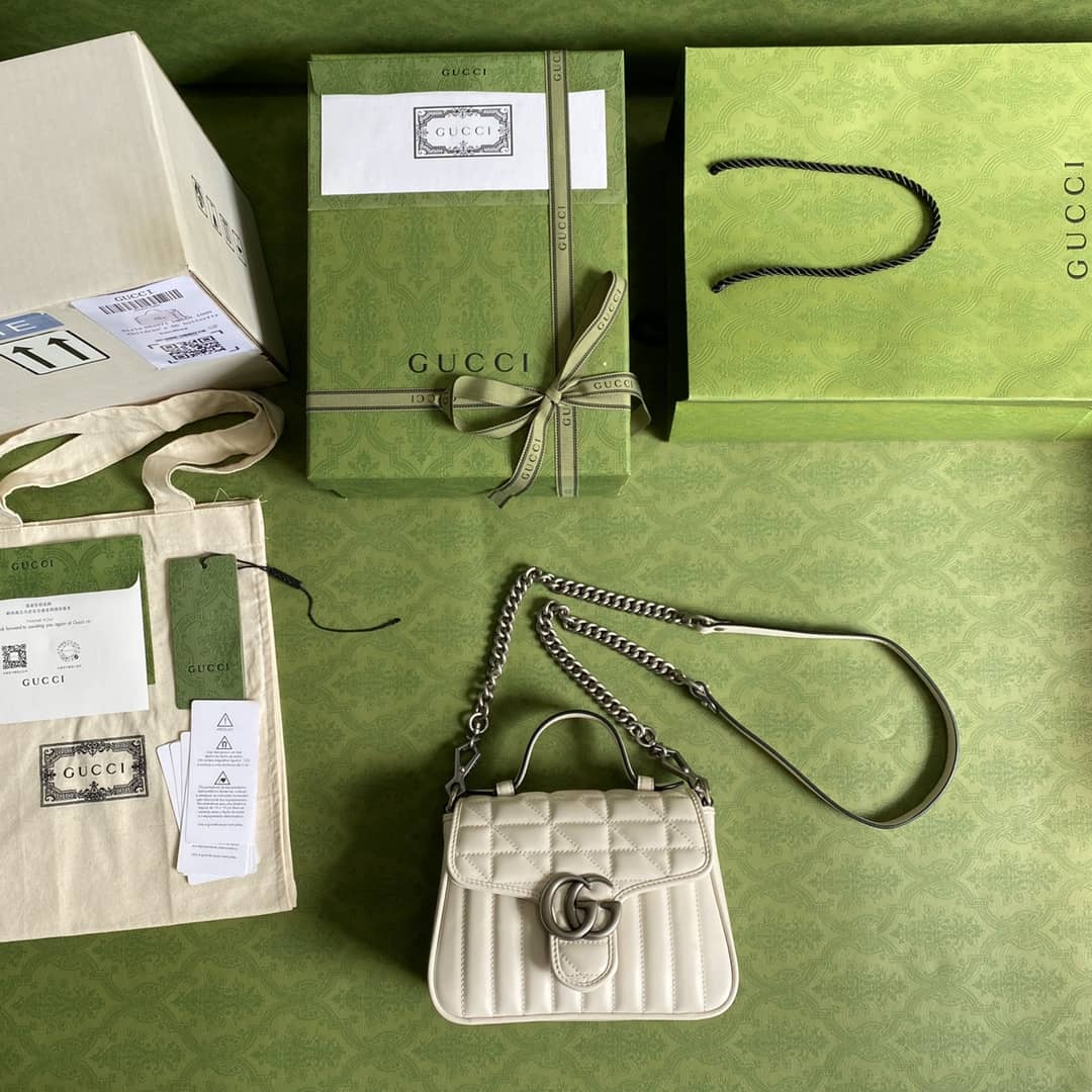 Gvc*1 Marmont GG Mini Top Handle Bag Replica 583571