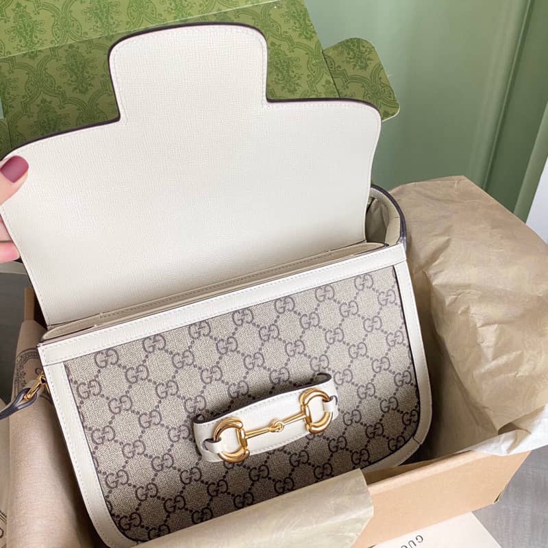 Gvc*1 Horsebit 1955 Shoulder Bag Replica Gray 602204