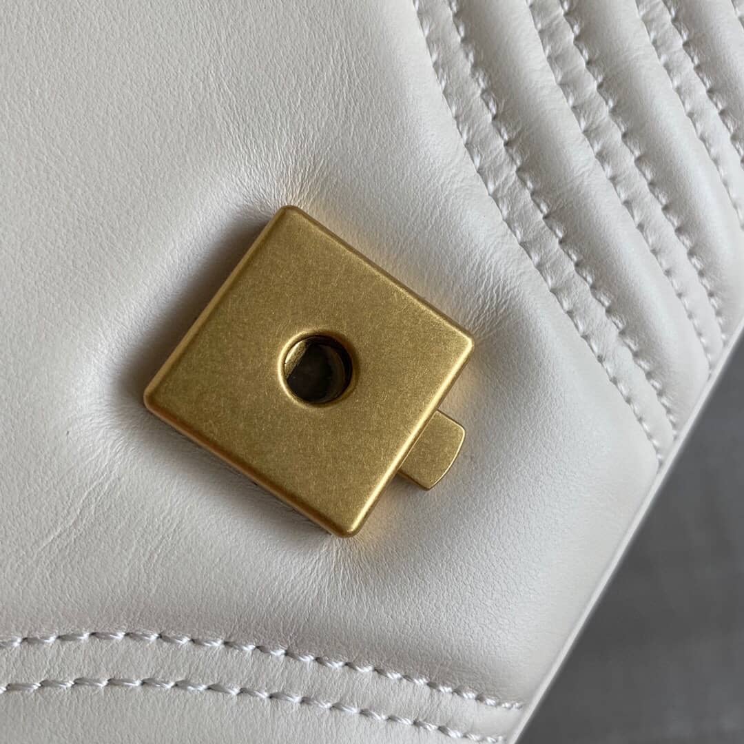 Gvc*1 Marmont Dupe Mini GG Marmont Replica Bag White 498100