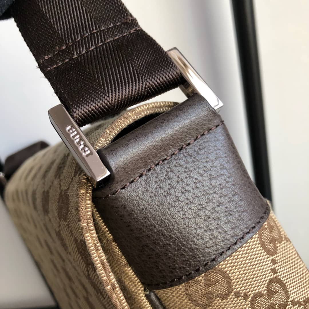 Gvc*1 GG Canvas Messenger Bag Replica Brown 146236