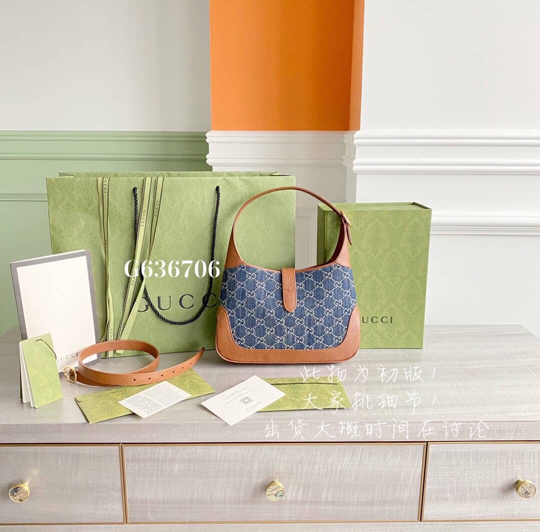 Gvc*1 GG Jackie 1961 Mini Shoulder Bag Replica Blue 637092