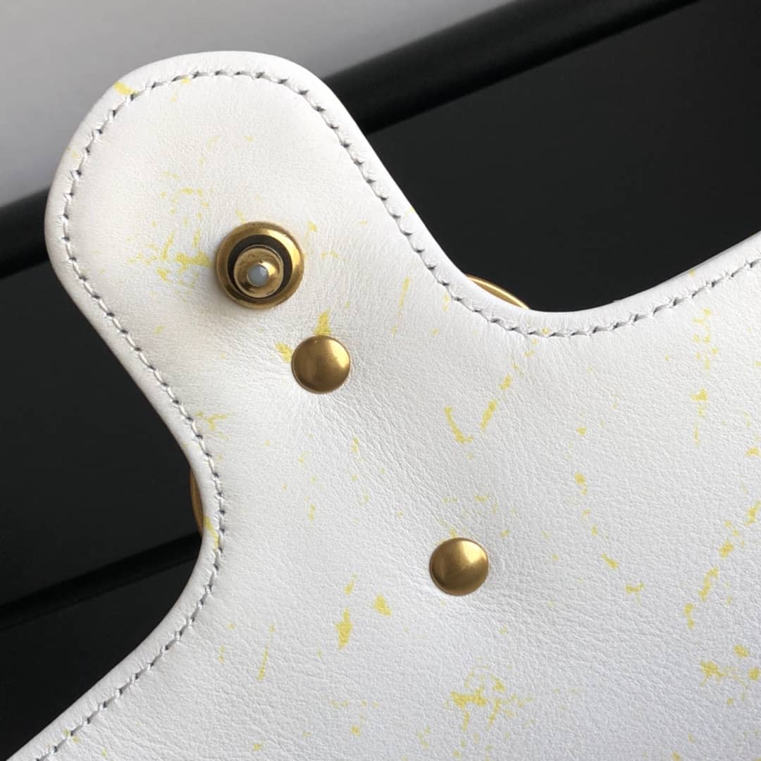 Gvc*1 GG Marmont Mini Matelasse Shoulder Bag Replica White 446744