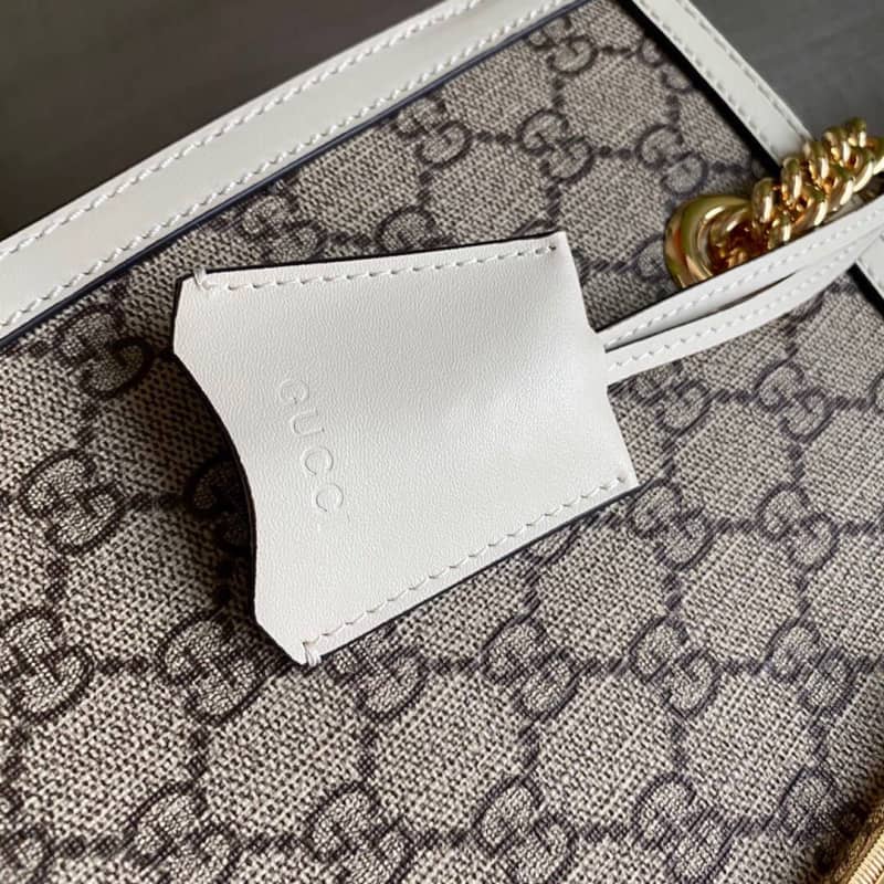 Gvc*1 Padlock Medium GG Svp*me Shoulder Bag Replica Gray White 479197