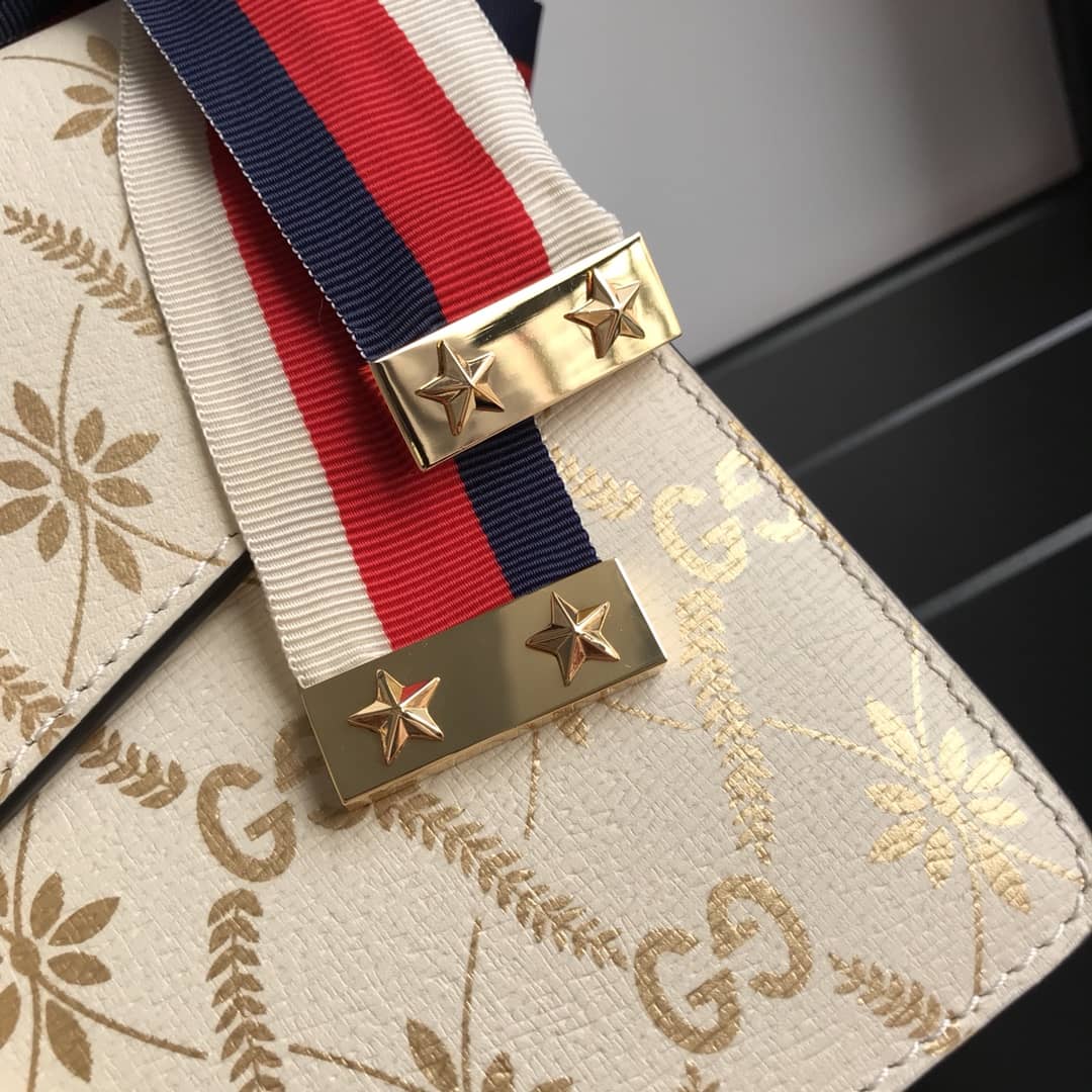 Gvc*1 Sylvie Small Leather Shoulder Bag Replica Beige 524405