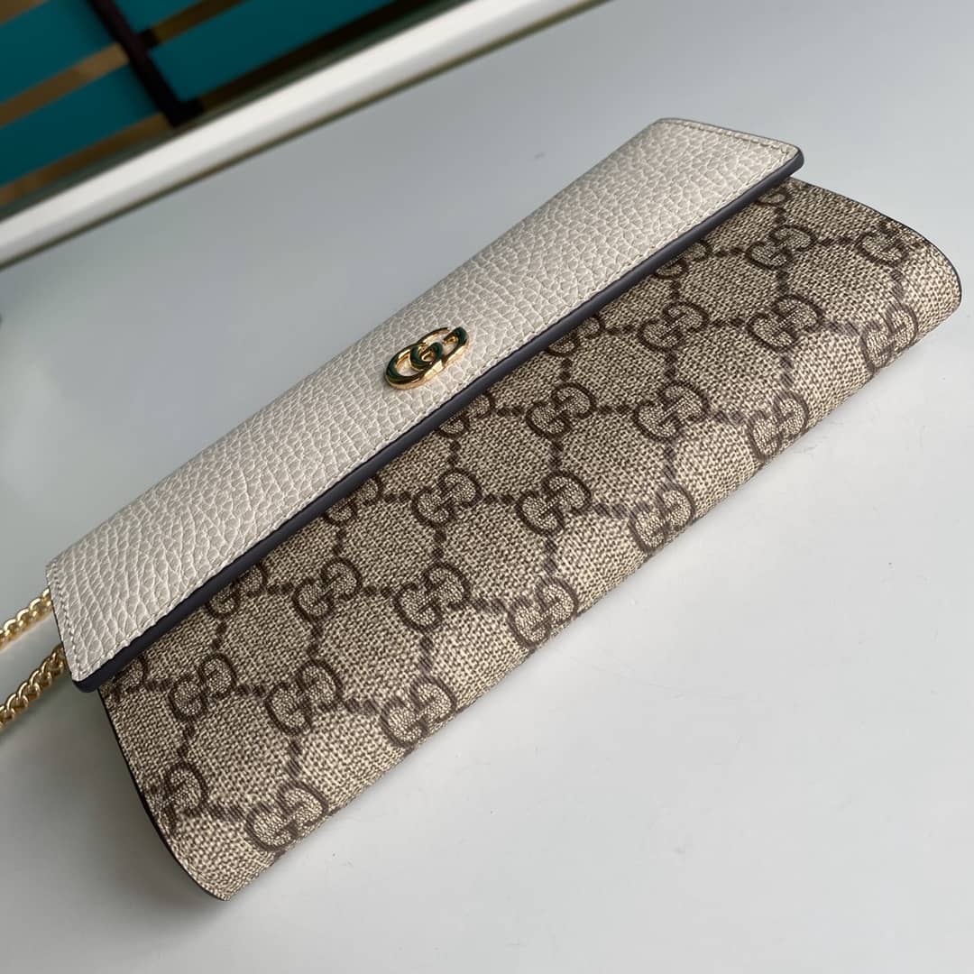 Gvc*1 GG Marmont Leather Chain Wallet Replica 546585