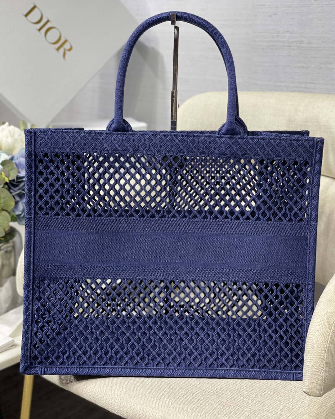 Chr1st1an D10r Mesh Book Tote Bag Dupe