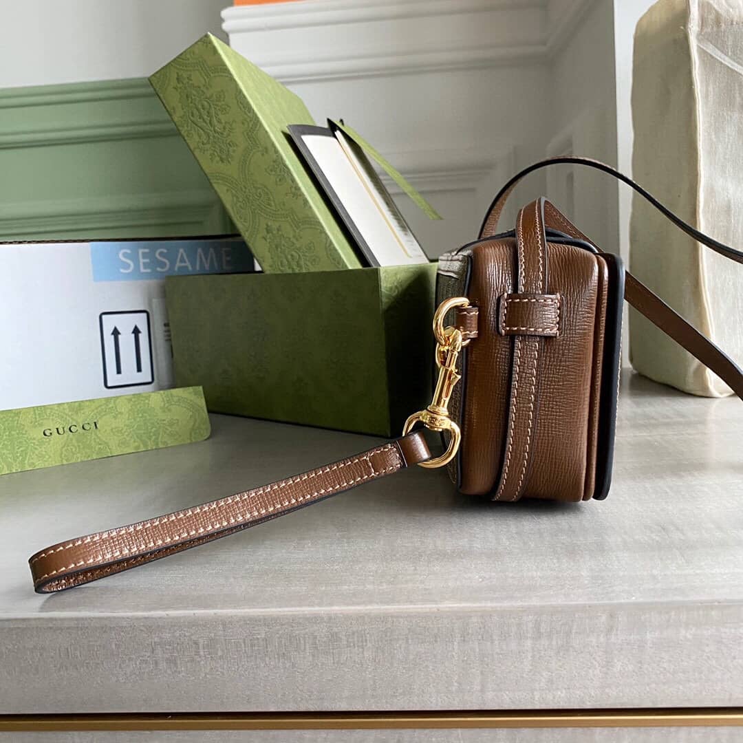 Gvc*1 GG Clasp Closure Mini Camera Bag Replica 614368