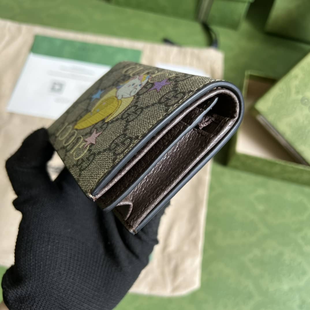 Gvc*1 Star Bananya Print Card Case Brown 701009 Replica Wallet