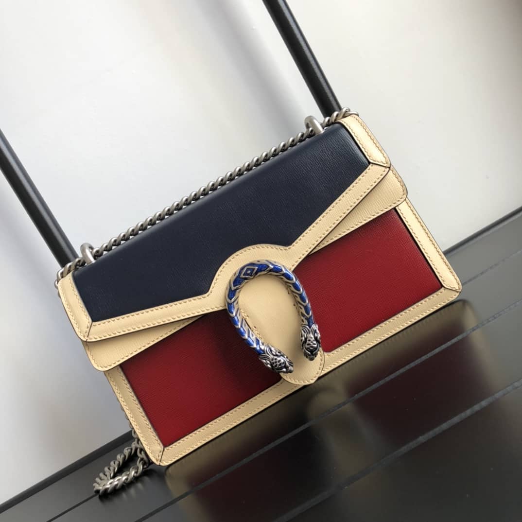 Gvc*1 Dionysus Dupe GG Svp*me Dionysus Chain Shoulder Bag Replica Blue Red 400249