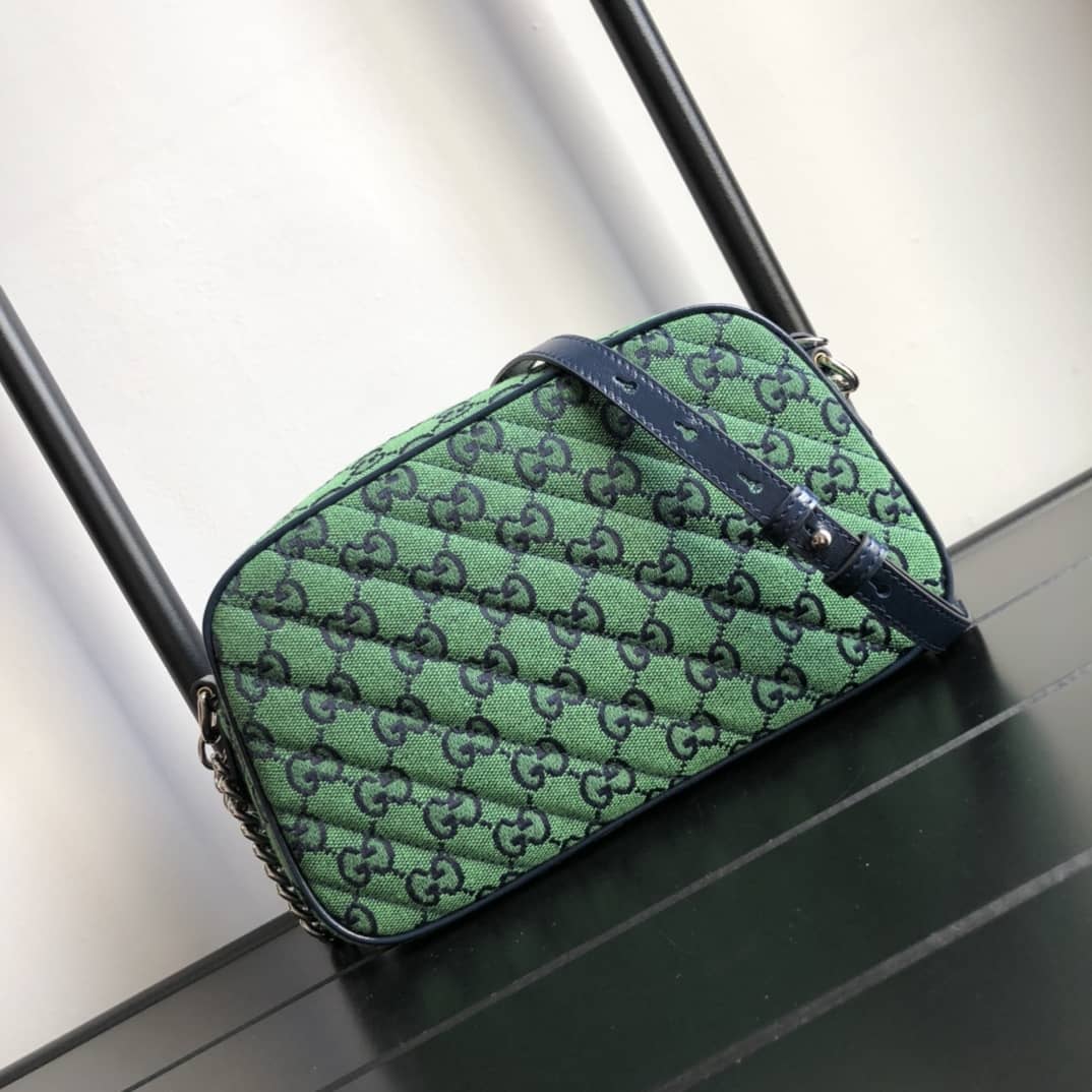 Gvc*1 Handbag Dupes GG Marmont Small Shoulder Handbag Camera Bag Replica Green 447632