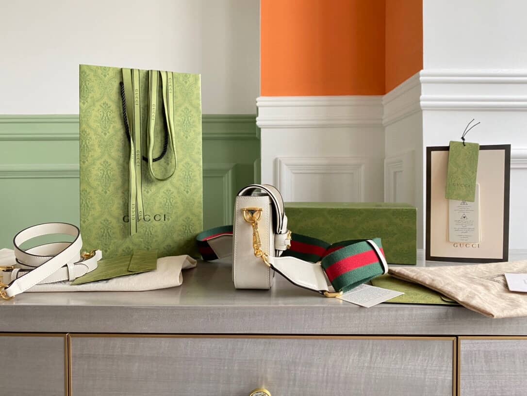 Gvc*1 Horsebit 1955 Mini Bag Replica White 658574