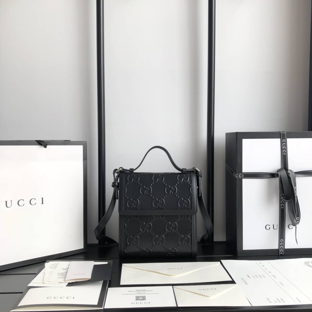 Gvc*1 Mens GG Embossed Messenger Bag Replica 625782