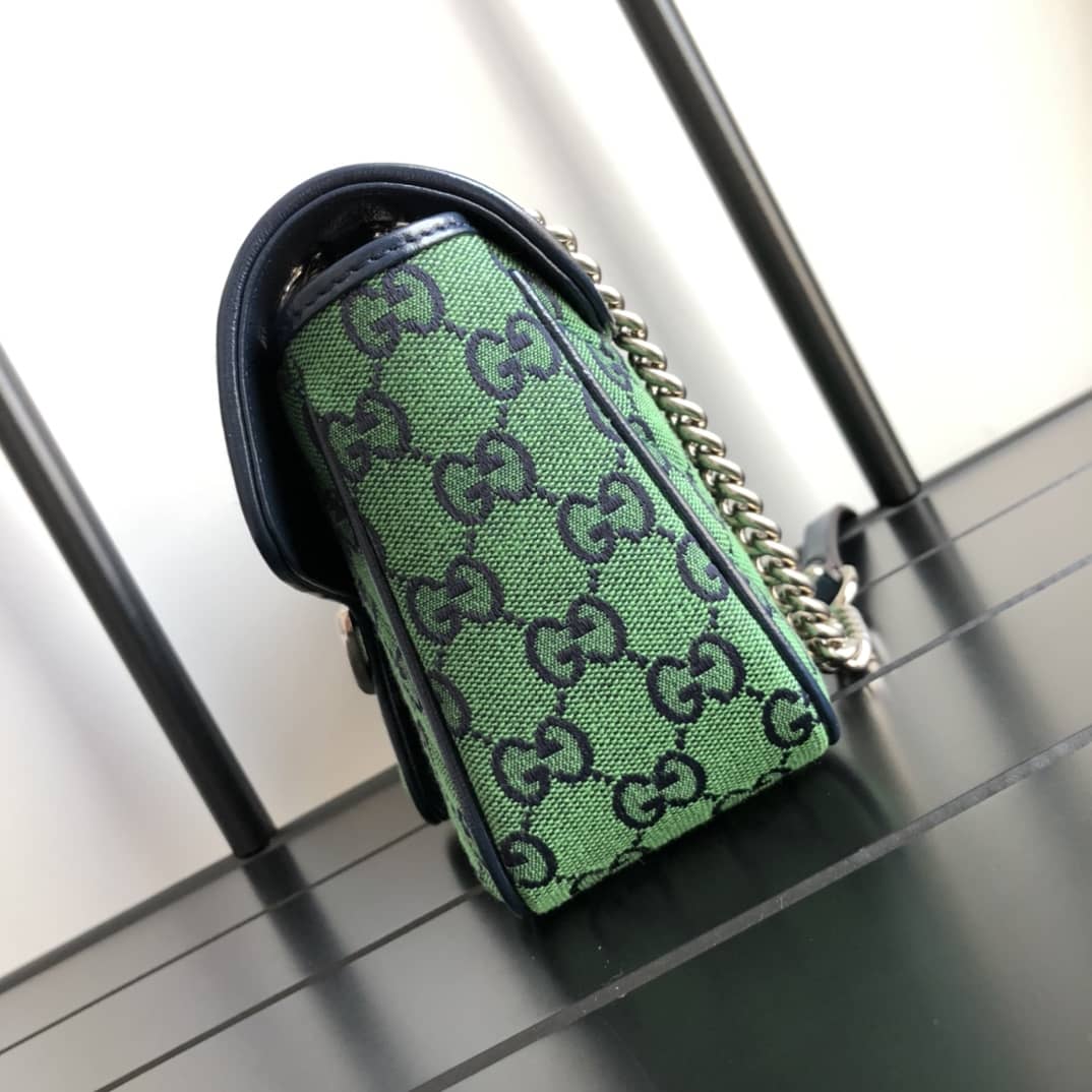 Gvc*1 GG Marmont Matelasse Shoulder Bag Replica Green 443497