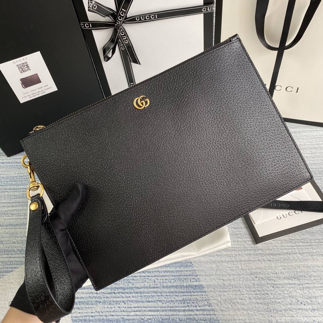 Gvc*1 GG Marmont Leather Pouch Replica 475317
